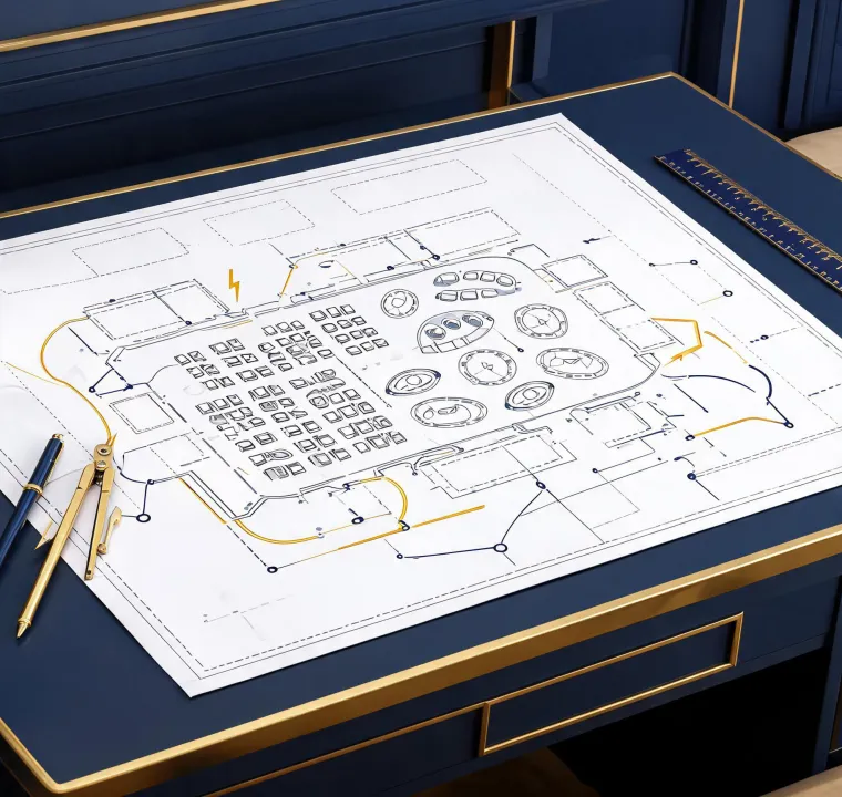 Gaming floor technical review map